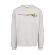 Sweatshirt met ronde hals en Garfield-print Iceberg , Gray , Heren