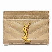 Pre-owned Leather wallets Yves Saint Laurent Vintage , Beige , Dames