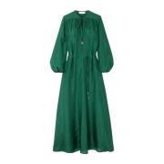 Zijden Billow Maxi Jurk Zimmermann , Green , Dames