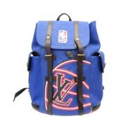 Pre-owned Canvas backpacks Louis Vuitton Vintage , Blue , Dames