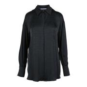 Couture Shirt van Viscosestof Moschino , Black , Dames