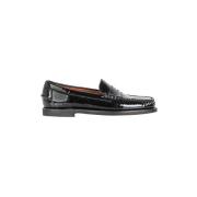 Lakleren Loafers Ronde Neus Sebago , Black , Dames