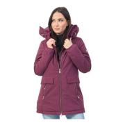 Bordeaux Softshell Jas met Hoge Kraag YES ZEE , Red , Dames