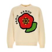 Ivoor Wolmix Trui Kenzo , Beige , Heren