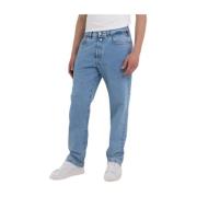 Blauwe M9Z1 Straight Fit Jeans Replay , Blue , Heren