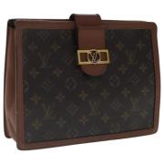 Pre-owned Canvas clutches Louis Vuitton Vintage , Brown , Dames