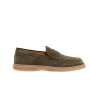 Groene Suède Loafer Schoenen Aw23 Tod's , Green , Heren