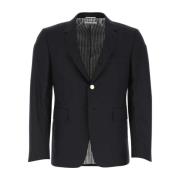 Midnight Blue Twill Blazer Thom Browne , Blue , Heren