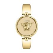 Gouden Palazzo Roestvrijstalen Horloge Versace , Yellow , Dames