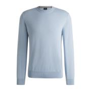 Lichtblauwe Stijlvolle Punto Sweater Boss , Blue , Heren