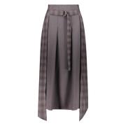 Geruite plooirok met asymmetrische zoom Lorena Antoniazzi , Gray , Dam...