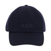 Wollen Logo Cap Tod's , Blue , Heren