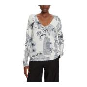 Gebreide top voor vrouwen Desigual , White , Dames