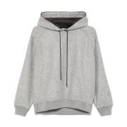 Grijze Trui met Capuchon en Ribdetails Iceberg , Gray , Dames