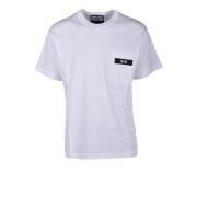 Stijlvolle katoenen T-shirt Versace Jeans Couture , White , Heren