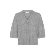 Melange Cardigan met losse pasvorm mouwen Kaffe , Gray , Dames