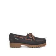 Bruine Suède Platte Schoenen Sebago , Brown , Dames