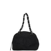 Pre-owned Cotton handbags Chanel Vintage , Black , Dames