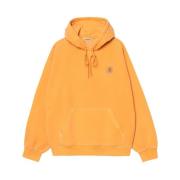 Gele Logo Hoodie Sweater Carhartt Wip , Yellow , Heren