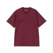 Jalou C Logo Print T-Shirt Carhartt Wip , Red , Heren