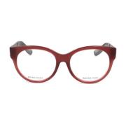 Rode Acetaatframes met Leren Wijzerplaat Bottega Veneta , Red , Dames