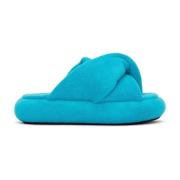 Twist Platform Sandalen Turkoois Badstof JW Anderson , Blue , Dames