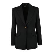 Wollen Blazer Versace , Black , Dames