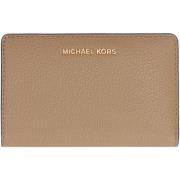 Korrelig leren portemonnee met drukknoopsluiting Michael Kors , Beige ...