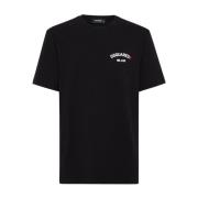 Zwarte T-shirts en Polos Dsquared2 , Black , Heren