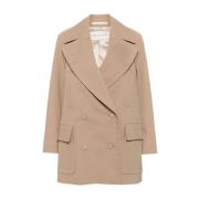 Korte Trenchcoat met Zakken Dries Van Noten , Beige , Dames