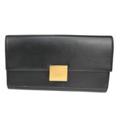 Pre-owned Leather wallets Yves Saint Laurent Vintage , Black , Dames