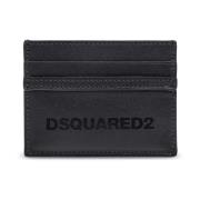 Leren kaarthouder Dsquared2 , Black , Heren