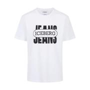 Wit T-shirt uit de Re-Edit collectie Iceberg , White , Heren