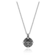 Men's Necklace with Silver Compass Nialaya , Gray , Heren