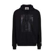 Hoodie met rubberen print Iceberg , Black , Heren