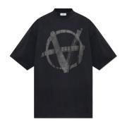 Bedrukt T-shirt Vetements , Black , Heren