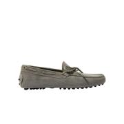 James Grijze Suède Loafers Scarosso , Gray , Dames