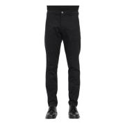 Zwarte Broek met Rits en Knoop Selected Homme , Black , Heren