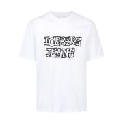 Wit T-shirt uit de Re-Edit collectie Iceberg , White , Heren