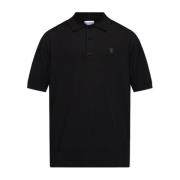 Wollen Polo Burberry , Black , Heren