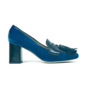 Fluwelen Loafer met Kwastjes Prosperine , Blue , Dames