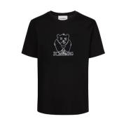 T-shirt met bedrukte en geborduurde beer Iceberg , Black , Heren