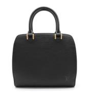 Pre-owned Leather handbags Louis Vuitton Vintage , Black , Dames