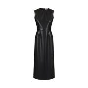 Nep lederen schede jurk Iceberg , Black , Dames