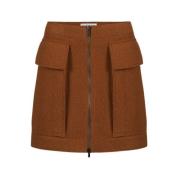 Bouclé wollen rok Iceberg , Beige , Dames