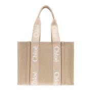 Woody Medium shopper tas Chloé , Beige , Dames