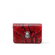 Rode Python Enveloppe Kaarthouder Claris Virot , Red , Dames