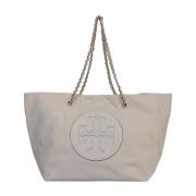 Ella Chain Tote Tas Tory Burch , Gray , Dames