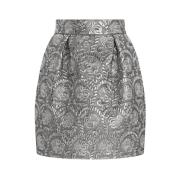 Brokaat Midi Rok met Zakken Dolce & Gabbana , Gray , Dames