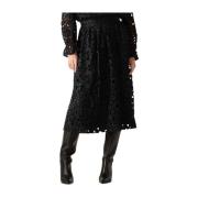 Elegante Kant Midi Rok Dea Kudibal , Black , Dames